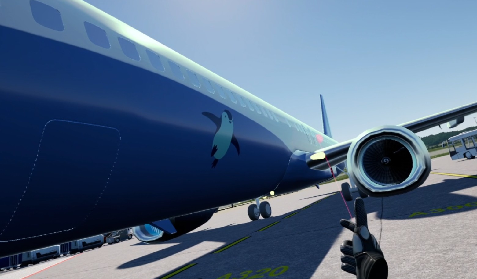 In-game VR screenshot (VirtuAir)