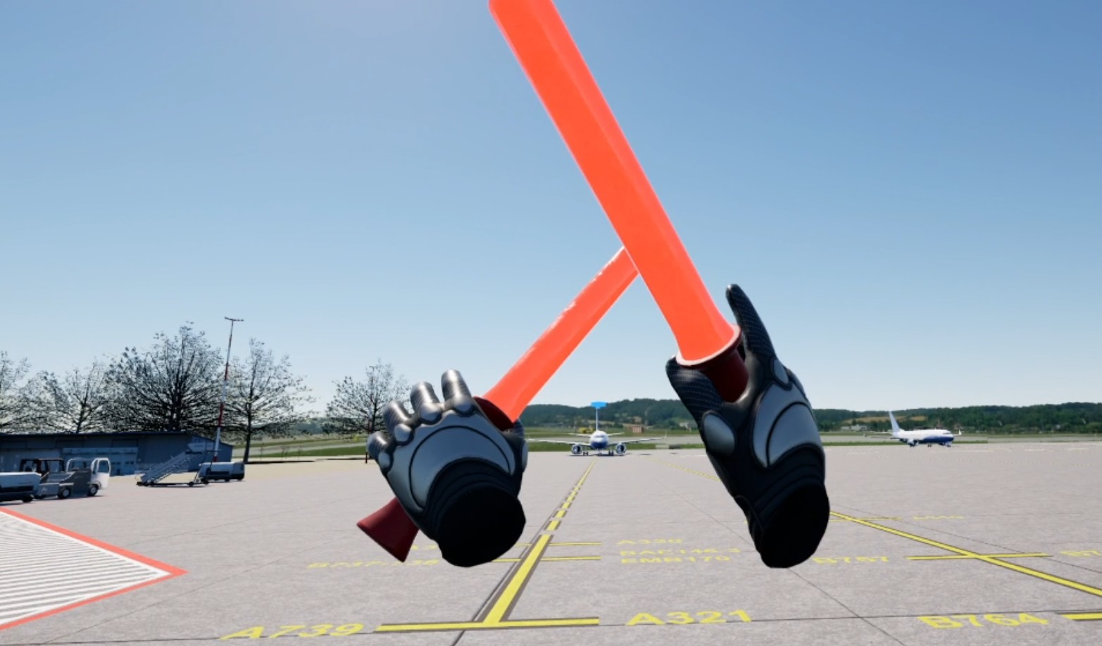 In-game VR screenshot (VirtuAir)